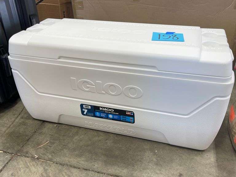 NEW IGLOO 150 QUART COOLER Earl's Auction Company