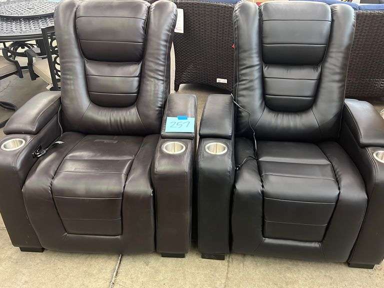 AS IS 2 MYLES HOME THEATER POWER RECLINERS Earl's Auction Company