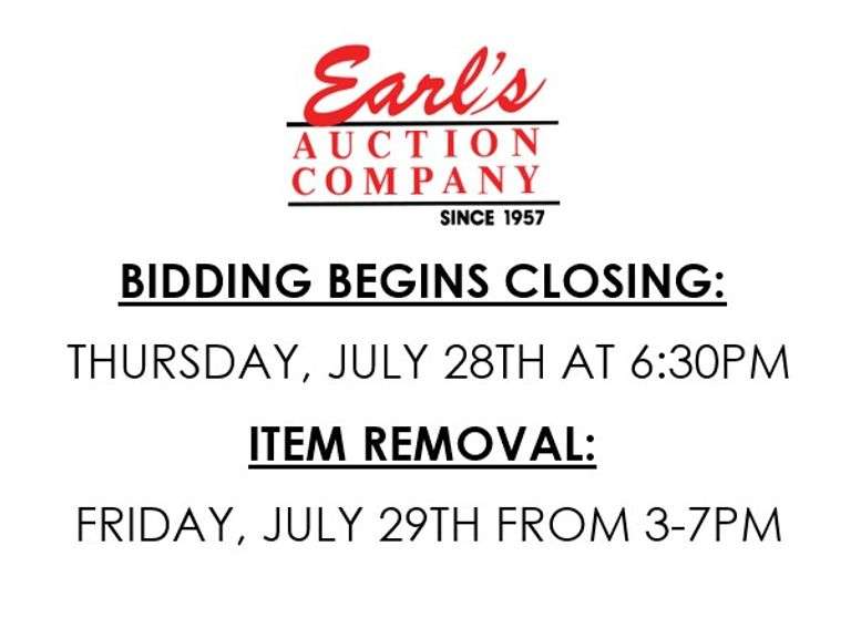 ENDS THURSDAY! ONLINE AUCTION 7/26-7/28 (ORANGE)