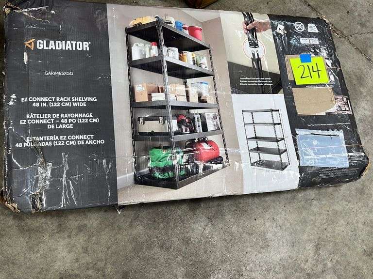 GLADIATOR EZ CONNECT SHELVING RACK IN BOX Earl's Auction Company