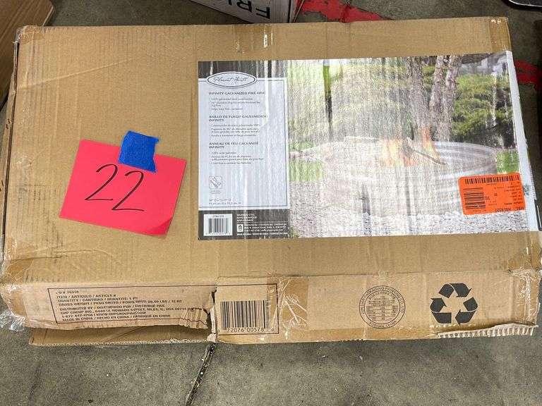 PLEASANT HEARTH INFINITY GALVANIZED FIRE RING IN BOX Earl's Auction Company