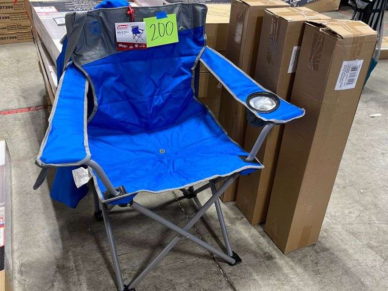 (4) COLEMAN BIG N TALL FOLDING LAWN CHAIRS Earl's Auction Company