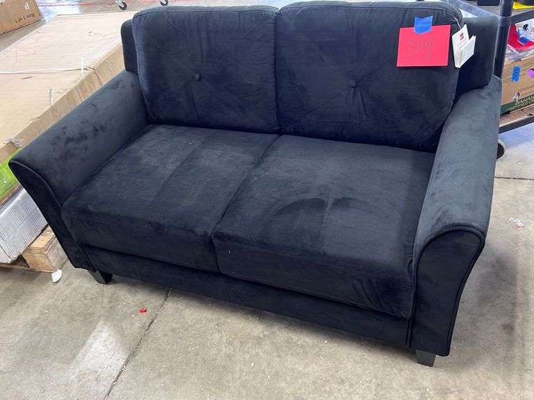 LIFESTYLE SOLUTIONS BLACK LOVESEAT Earl's Auction Company