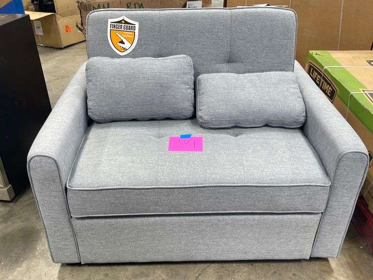 SERTA CONVERTIBLE SLEEPER CHAIR GRAY Earl's Auction Company