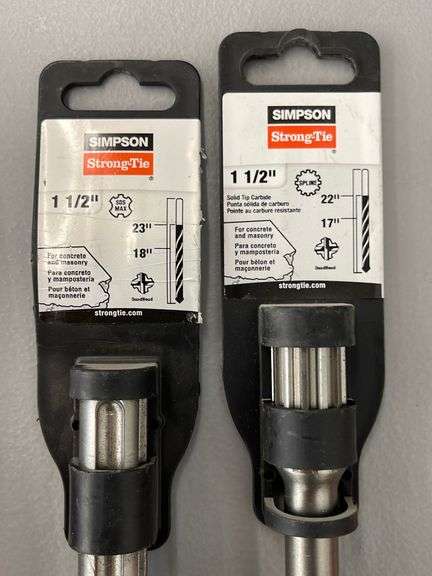 (6) SIMPSON ASSORTED CONCRETE/MASONRY BITS - Earl's Auction Company