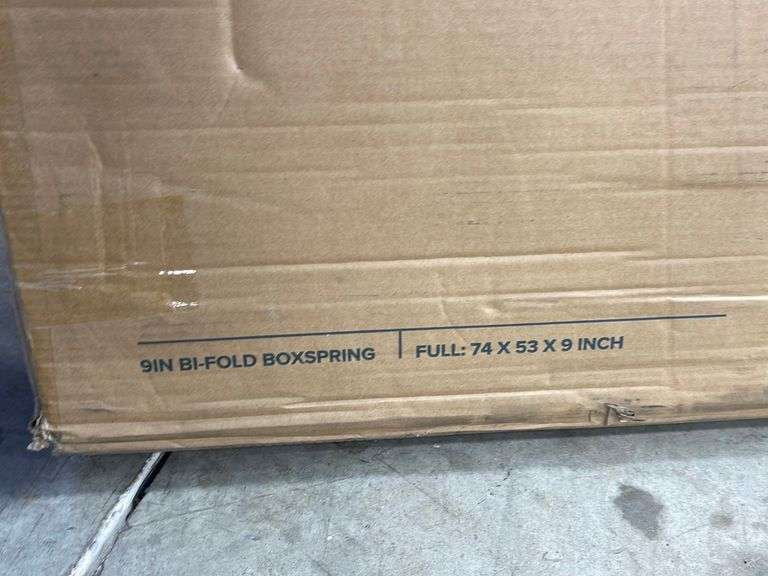 ZINUS 9" FULL BI FOLD BOXSPRING IN BOX Earl's Auction Company