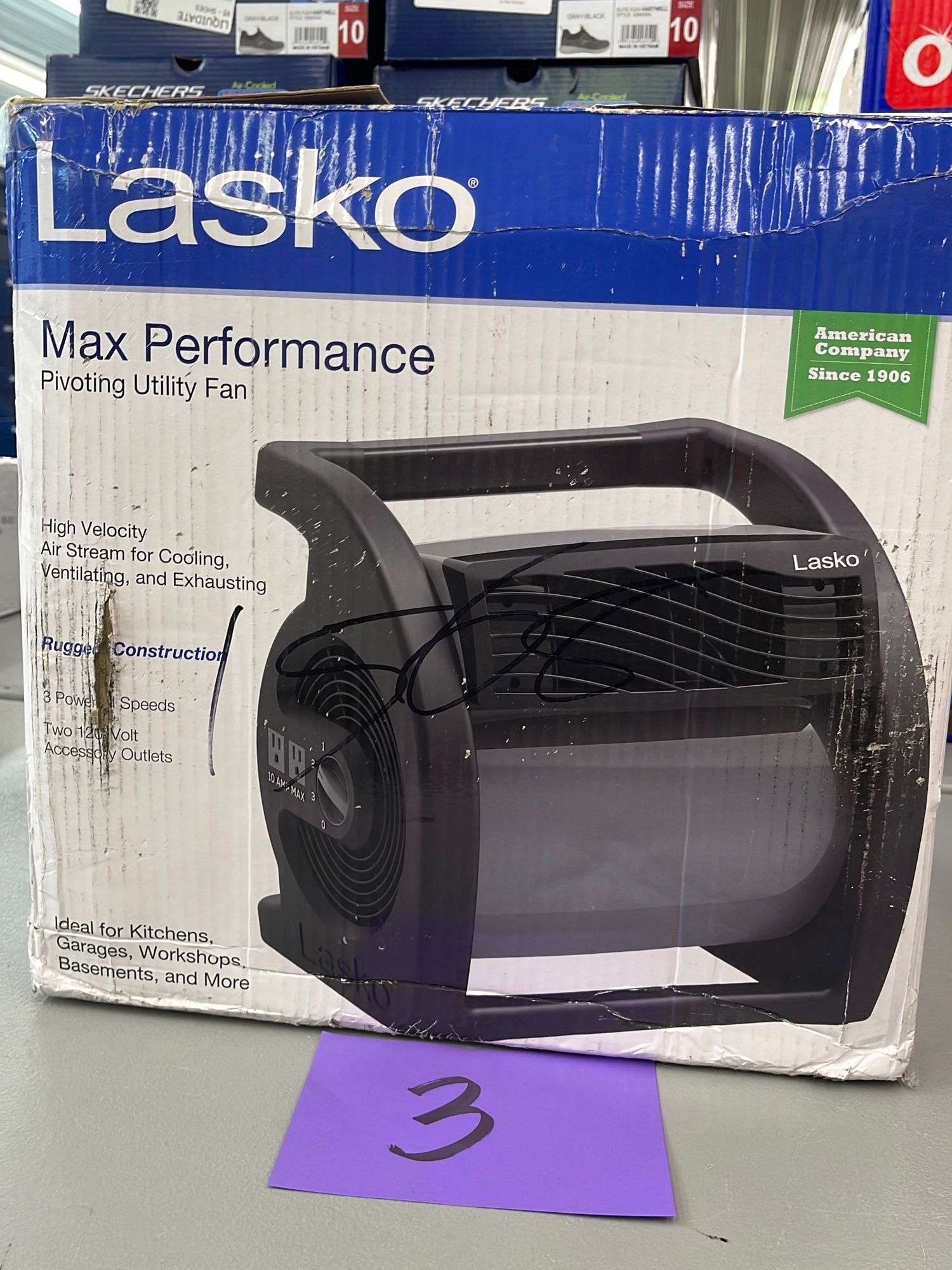 LASKO PIVOTING UTILITY FAN IN BOX - Earl's Auction Company