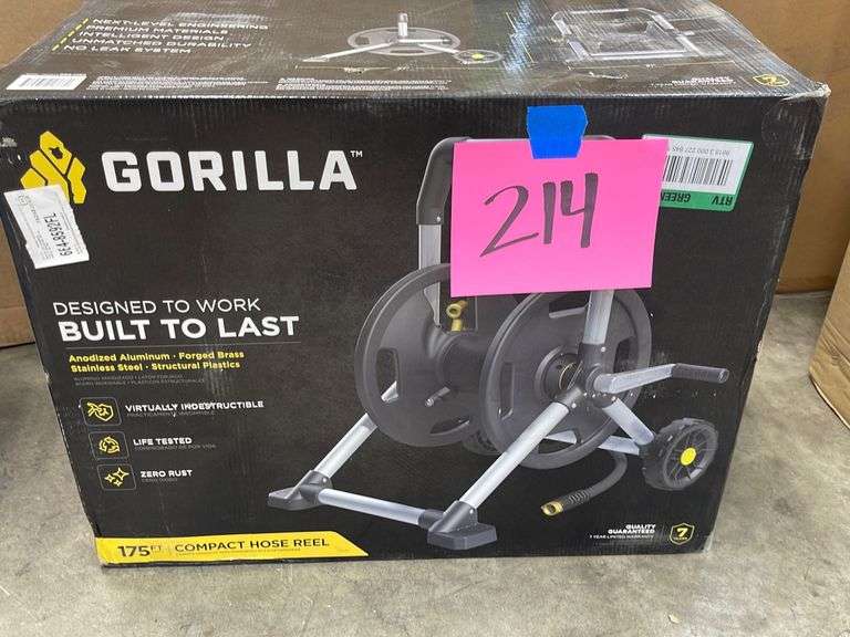 GORILLA 175FT COMPACT HOSE REEL IN BOX Earl's Auction Company