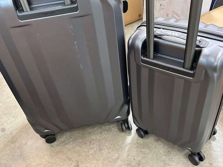 2PC SAMSONITE HARD SHELL ROLLING LUGGAGE SET GREY Earl's Auction