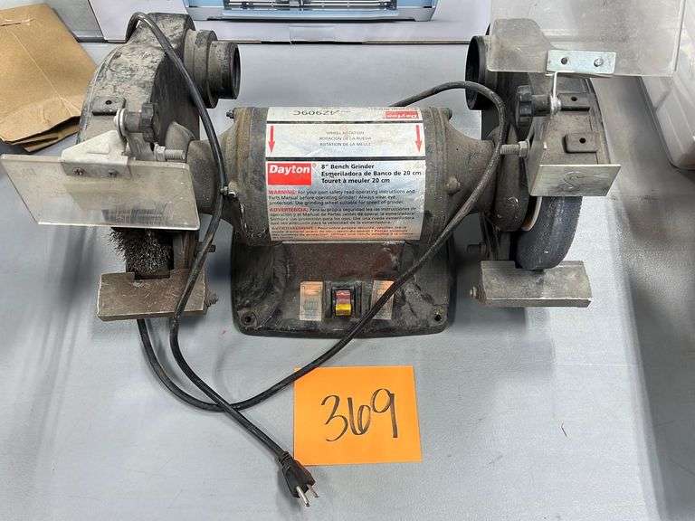 DAYTON 8" BENCH GRINDER Earl's Auction Company