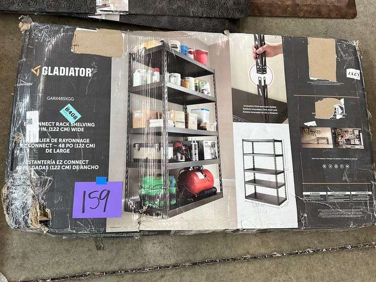 GLADIATOR EZ CONNECT SHELVING RACK IN BOX Earl's Auction Company