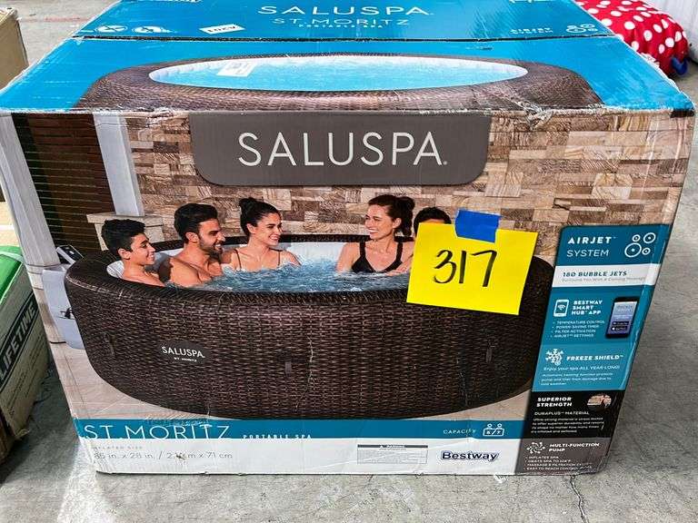 SALUSPA ST MORITZ HOT TUB SPA IN BOX Earl's Auction Company