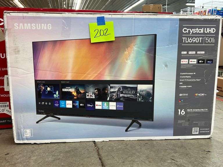 SAMSUNG 50" TU690T 4K SMART TV IN BOX Earl's Auction Company