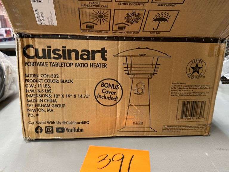 CUISINART PORTABLE TABLETOP PATIO HEATER IN BOX Earl