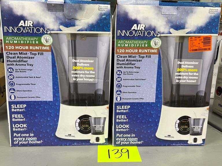 (2) AIR INNOVATIONS HUMIDIFIERS IN BOXES Earl's Auction Company