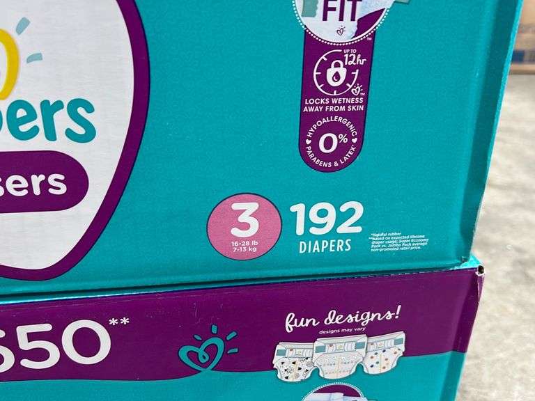 (3) BOXES OF PAMPERS SIZE 3 DIAPERS Earl's Auction Company