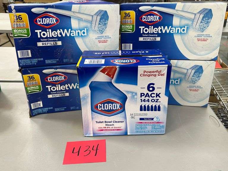 (4) BOXES OF CLOROX TOILET WANDS & (6) CLOROX TOILET BOWL CLEANERS