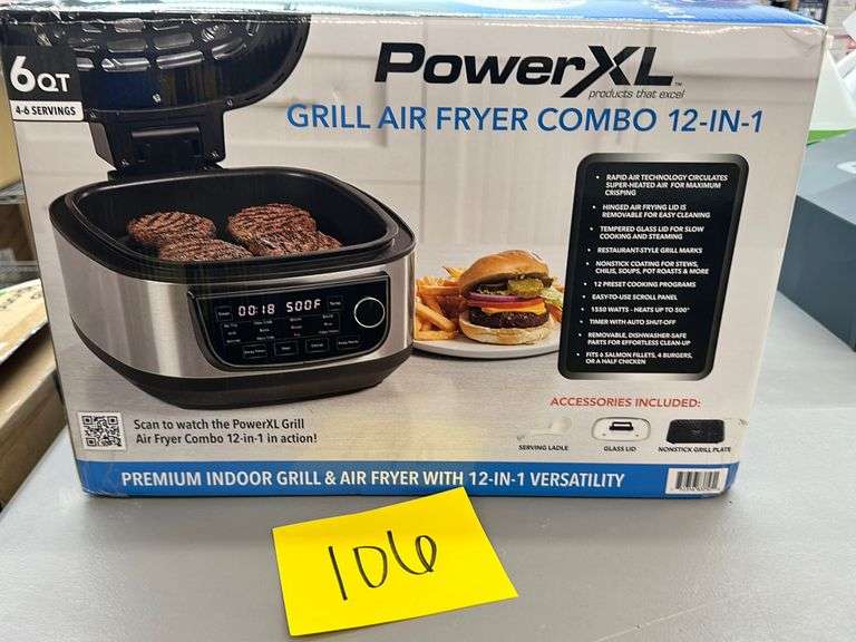 POWER XL GRILL AIR FRYER COMBO IN BOX Earl's Auction Company