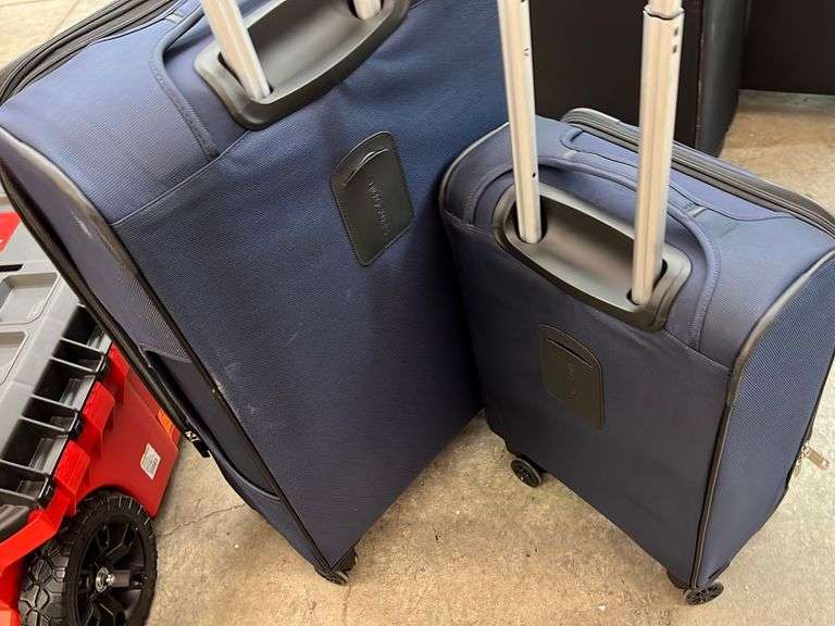 2PC SAMSONITE SOFT SHELL ROLLING LUGGAGE SET BLUE Earl's Auction Company