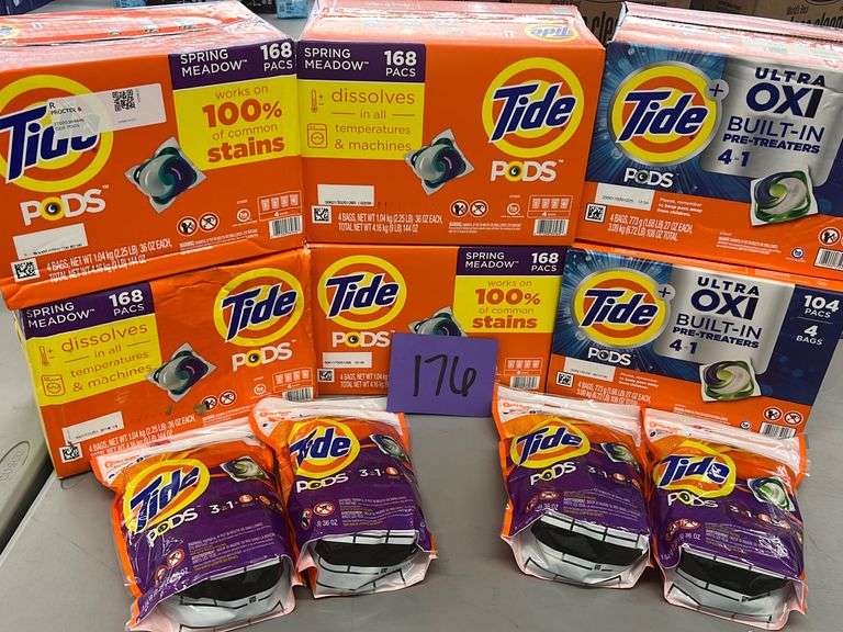 (6) BOXES + (4) BAGS OF TIDE PODS Earl's Auction Company