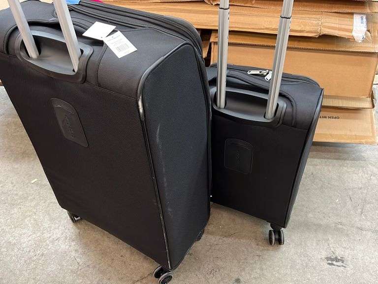 2PC SAMSONITE SOFT SHELL ROLLING LUGGAGE SET BLACK Earl's Auction Company