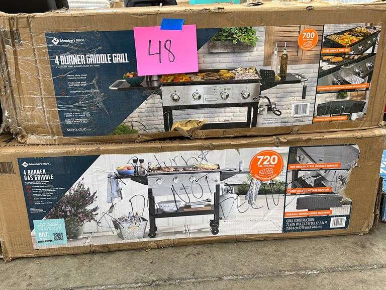 (2) 4 BURNER GRIDDLE GRILLS IN BOXES Earl's Auction Company