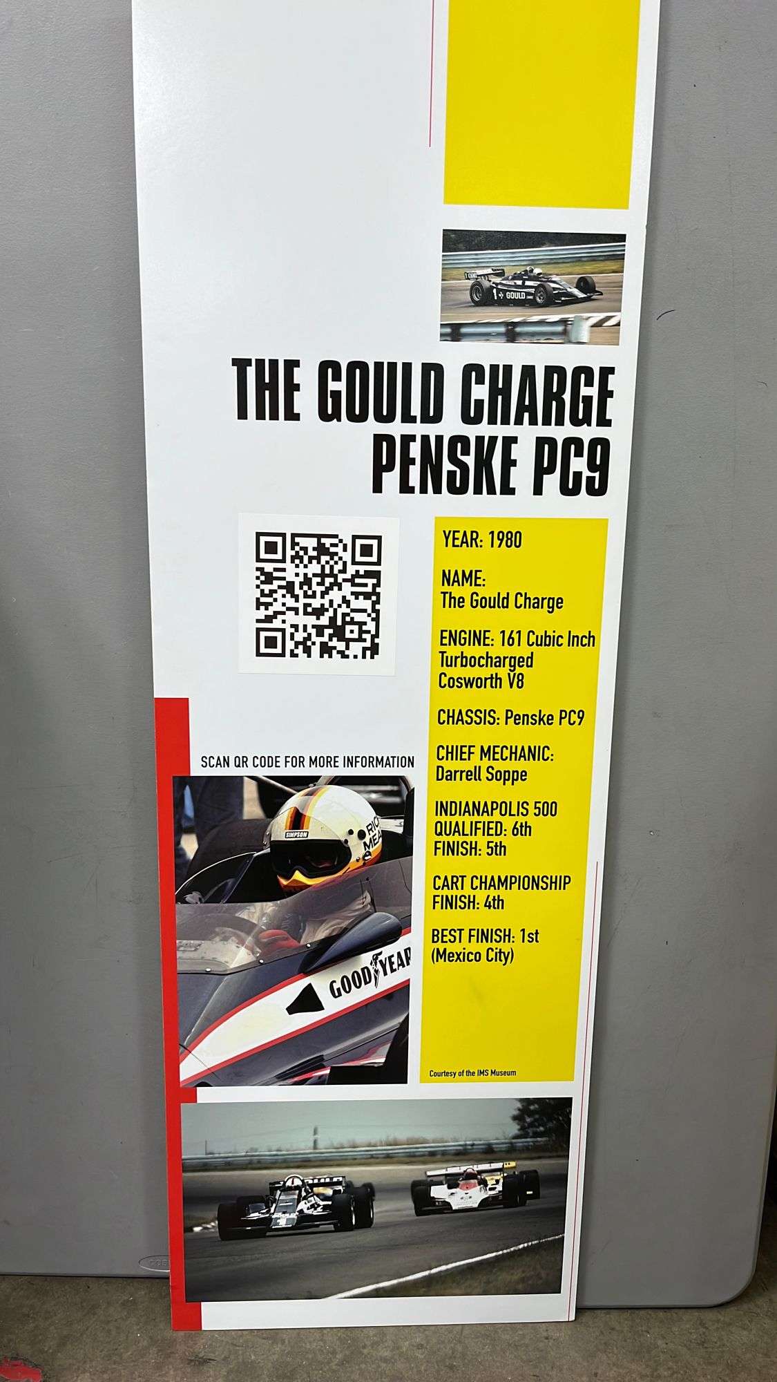 IMS MUSEUM THE GOULD CHARGE SIGN - Earl's Auction Company