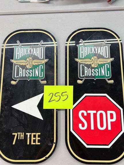 (2) IMS BRICKYARD CROSSING SIGNS - Earl's Auction Company