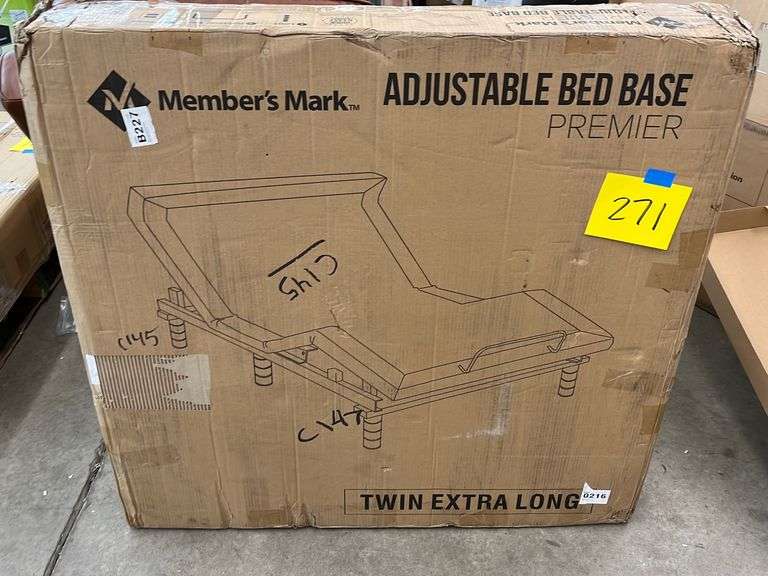 TWIN XL ADJUSTABLE BED BASE IN BOX Earl's Auction Company