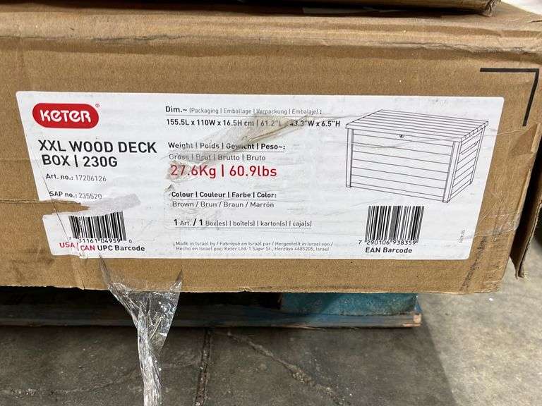AS IS (4) KETER DECK BOXES Earl's Auction Company