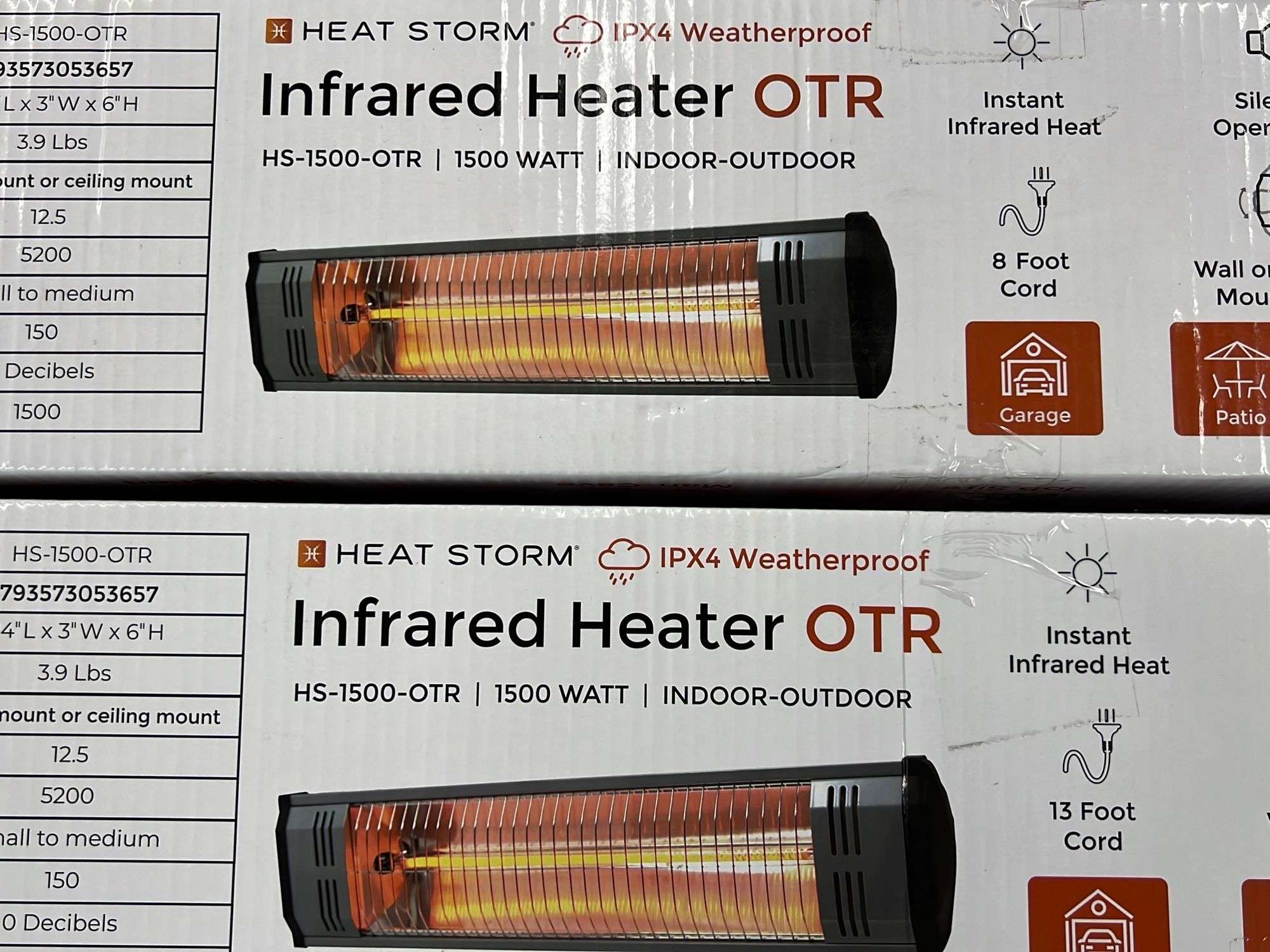 2) HEAT STORM INFRARED INDOOR/OUTDOOR HEATERS IN BOXES - Earl's Auction  Company