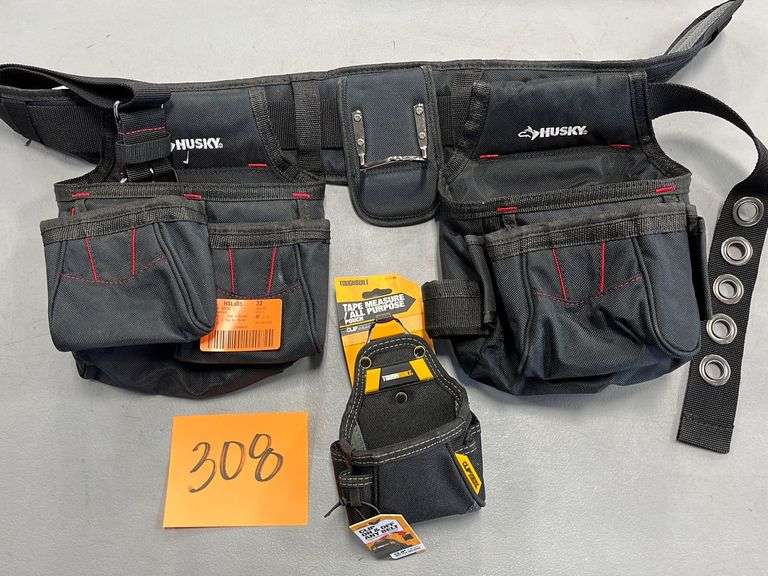 HUSKY TOOL BELT & TOUGHBILT ALL PURPOSE POUCH Earl's Auction Company
