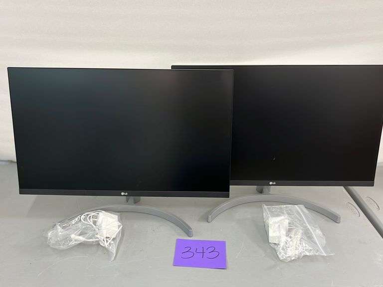 AS IS (2) LG 27" MONITORS W/ POWER CORDS Earl's Auction Company