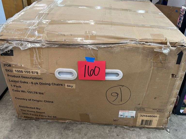 (6) LAUREL OAKS DINING CHAIRS IN BOX SKY Earl's Auction Company