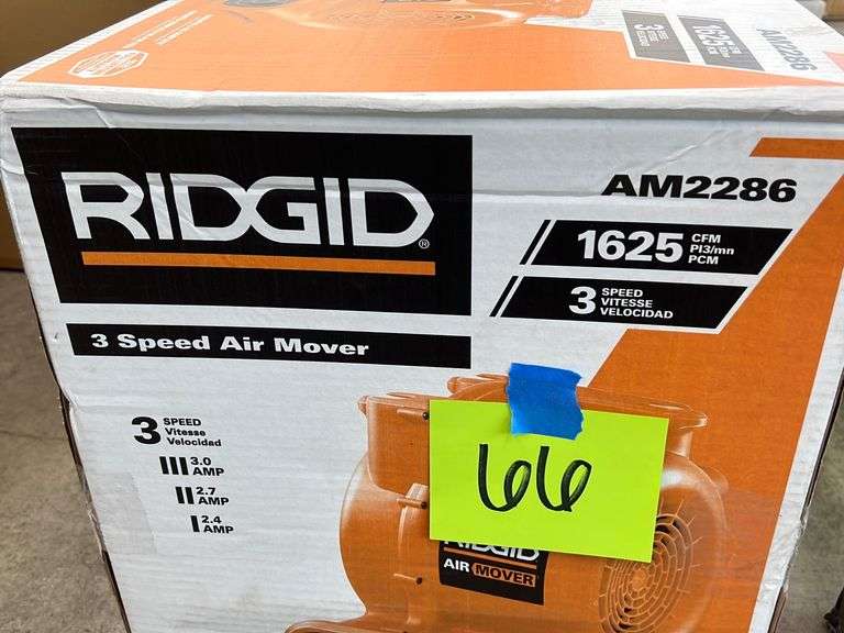 RIDGID 3 SPEED AIR MOVER IN BOX Earl's Auction Company