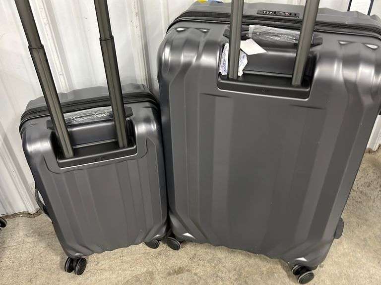 2PC SAMSONITE HARD SHELL ROLLING LUGGAGE SET GREY Earl's Auction