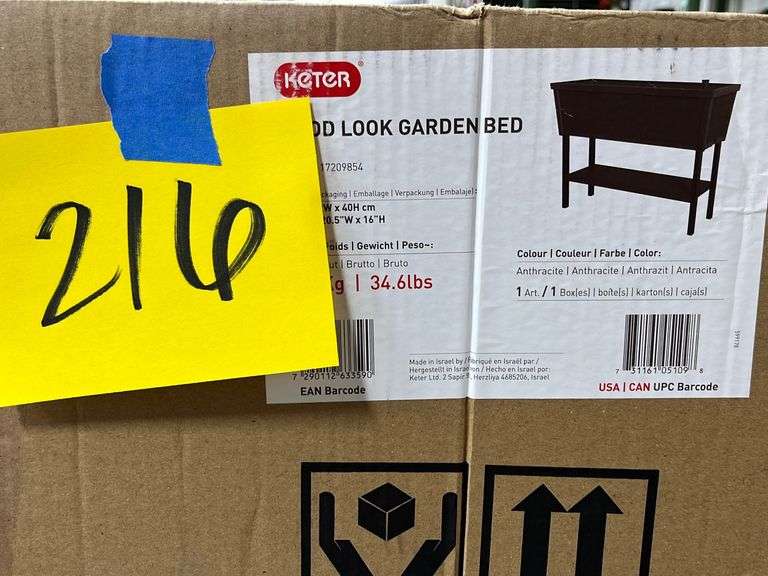 KETER WOOD LOOK GARDEN BED IN BOX Earl's Auction Company