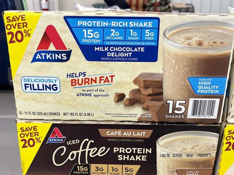 (4) BOXES OF ATKINS PROTEIN SHAKES Earl's Auction Company