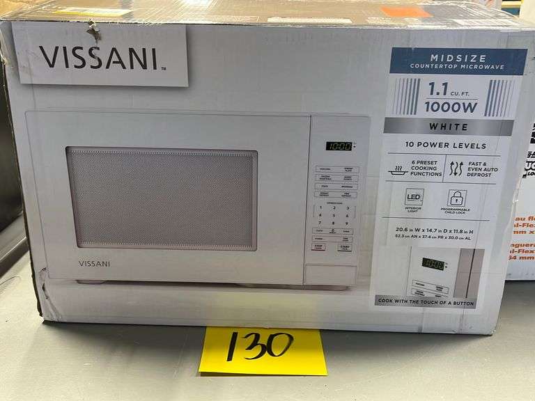VISSANI WHITE MICROWAVE IN BOX Earl