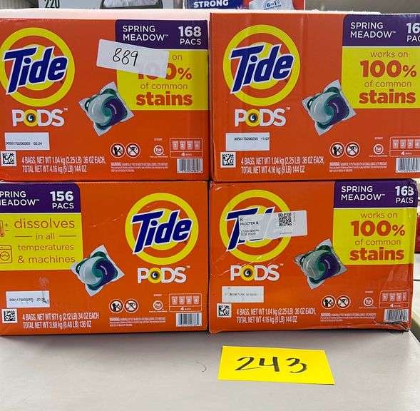 (4) BOXES OF TIDE PODS Earl's Auction Company