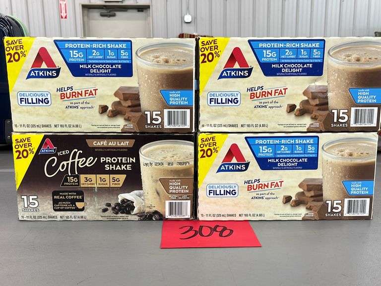 (4) BOXES OF ATKINS PROTEIN SHAKES Earl's Auction Company