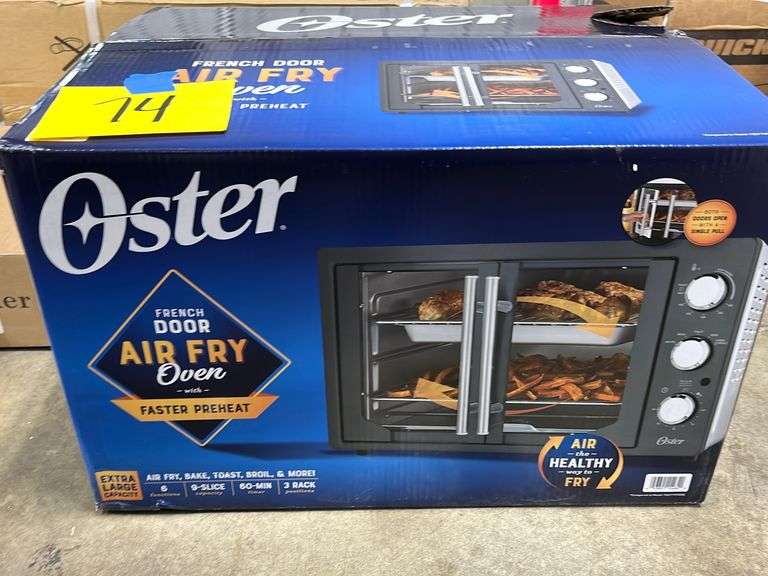 OSTER FRENCH DOOR AIR FRY OVEN IN BOX Earl's Auction Company