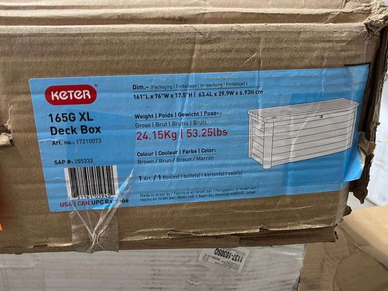 AS IS (3) KETER DECK BOXES Earl's Auction Company