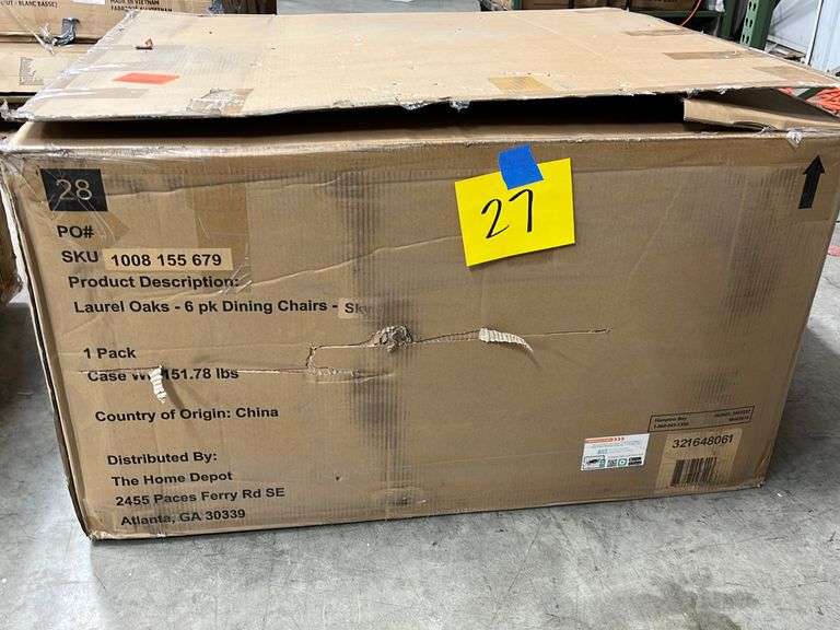 (6) LAUREL OAKS DINING CHAIRS IN BOX Earl's Auction Company