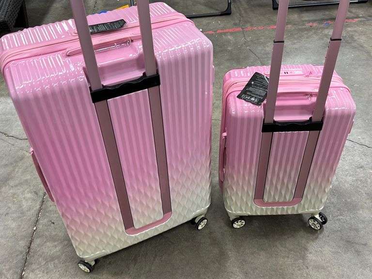 2PC IFLY SMART HARDSHELL ROLLING LUGGAGE PINK OMBRE Earl's Auction