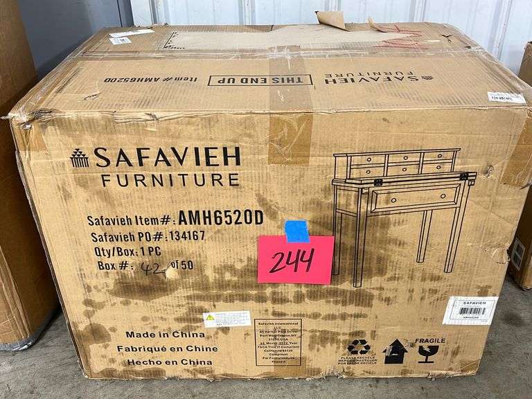 SAFAVIEH DESK IN BOX Earl's Auction Company