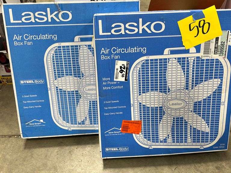 (2) LASKO FANS IN BOXES Earl's Auction Company