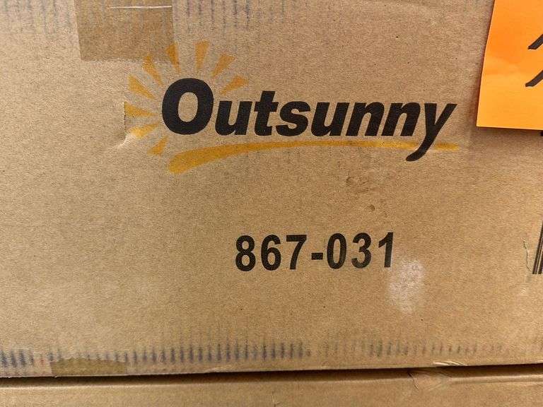 (2) OUTSUNNY WICKER SIDE TABLES W/ UMBRELLA HOLES IN BOXES Earl's