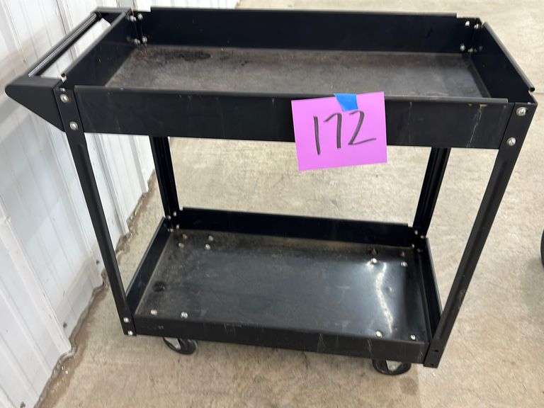 BLACK METAL UTILITY CART Earl's Auction Company