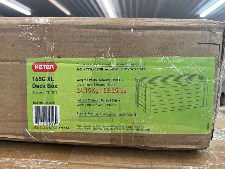 As is 4 keter deck boxes storage shed parts earl s auction company